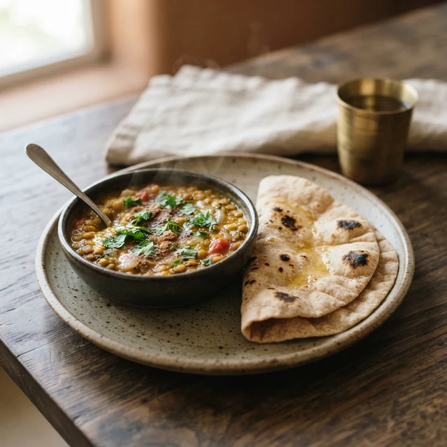 Mix Dal + Roti (2 pieces)