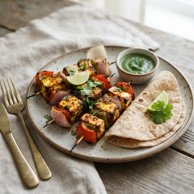 Paneer Tikka + Roti (2 pieces)