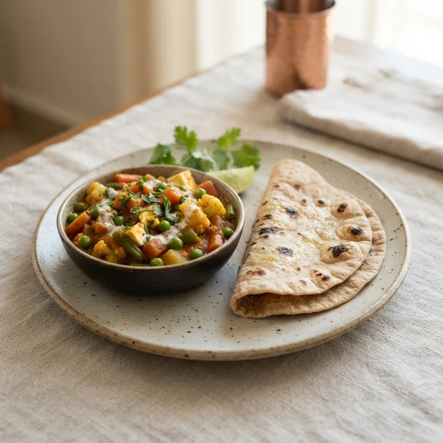 Mix Veg + Roti (2 pieces)