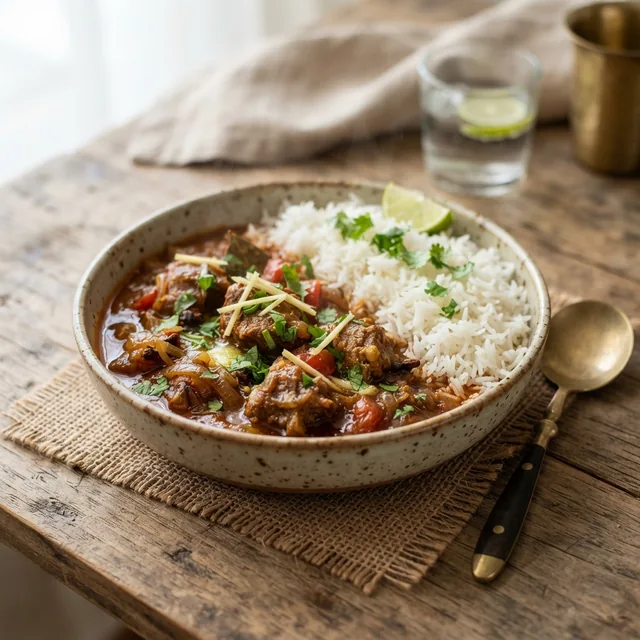 Mutton Curry + Rice (1 Bowl)