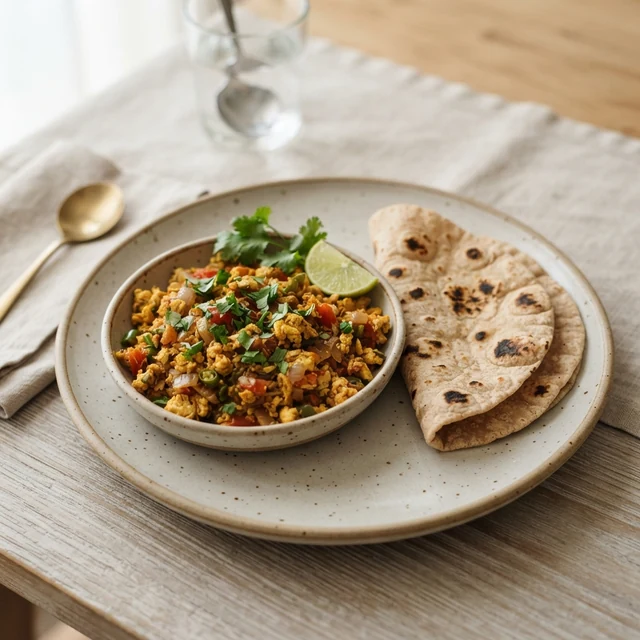 Egg Bhurji + Roti (2)