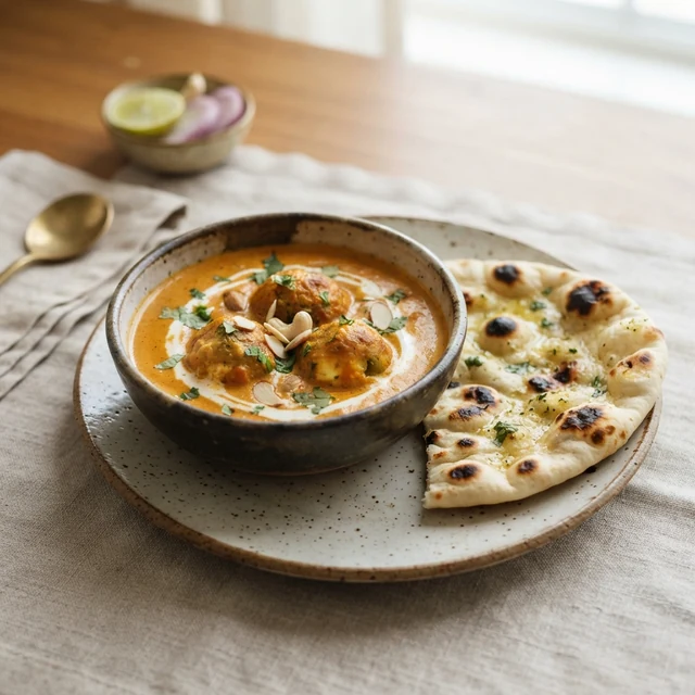 Malai Kofta (1 bowl) + Naan (1)