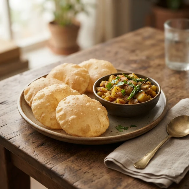 Puri Bhaji (4 puri)