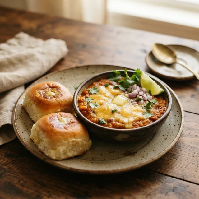 Pav Bhaji Cheese (1 plate)
