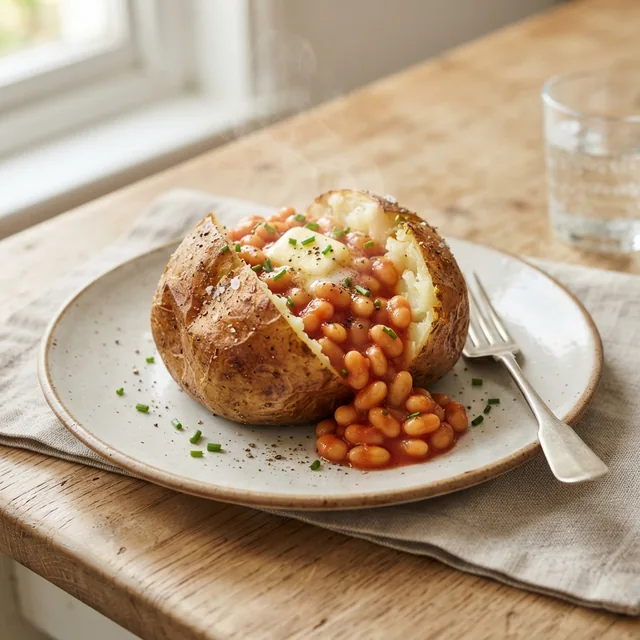 Jacket Potato with Beans (1)
