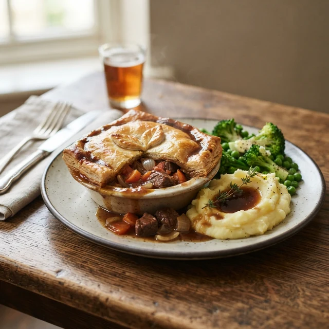 Steak and Ale Pie (1 portion)