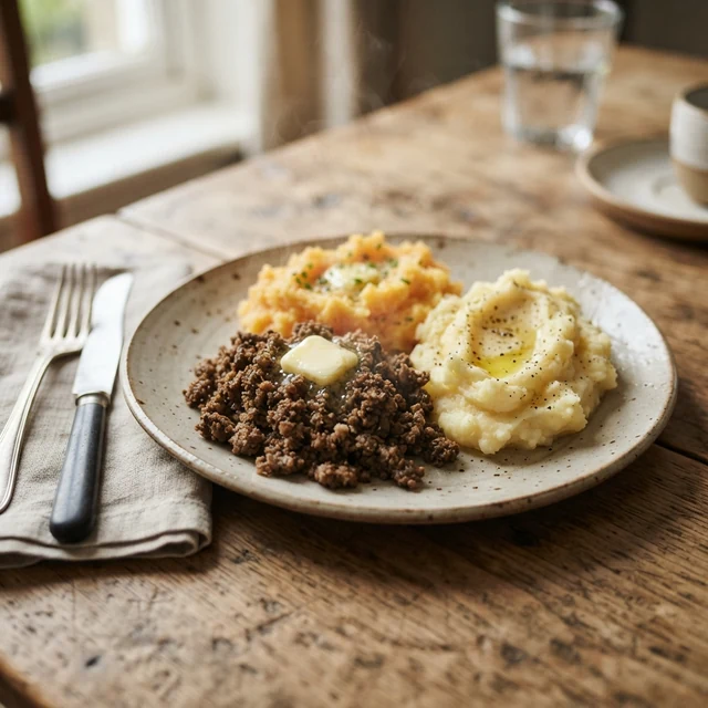 Haggis Neeps and Tatties (1 plate)