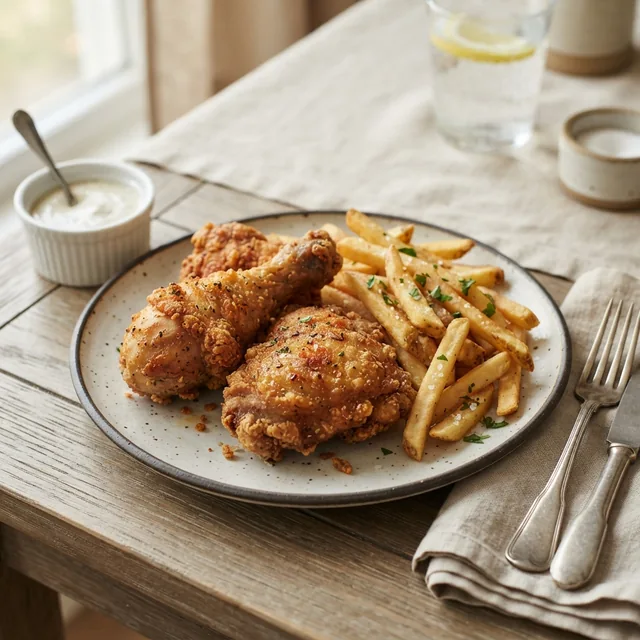 Fried Chicken (2 pieces) + Fries