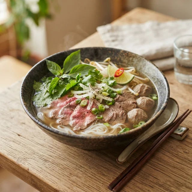 Pho Beef Noodle Soup (1 bowl)