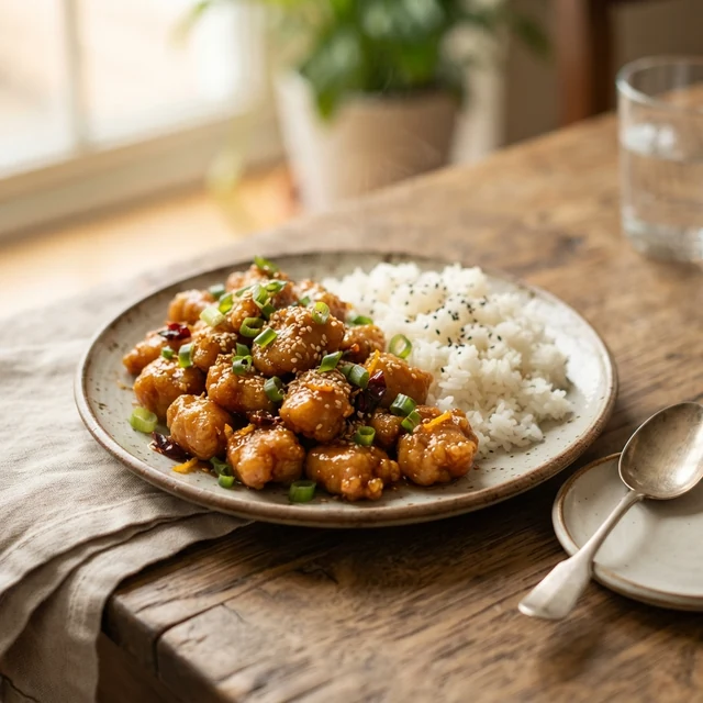 Orange Chicken + Rice (1 plate)