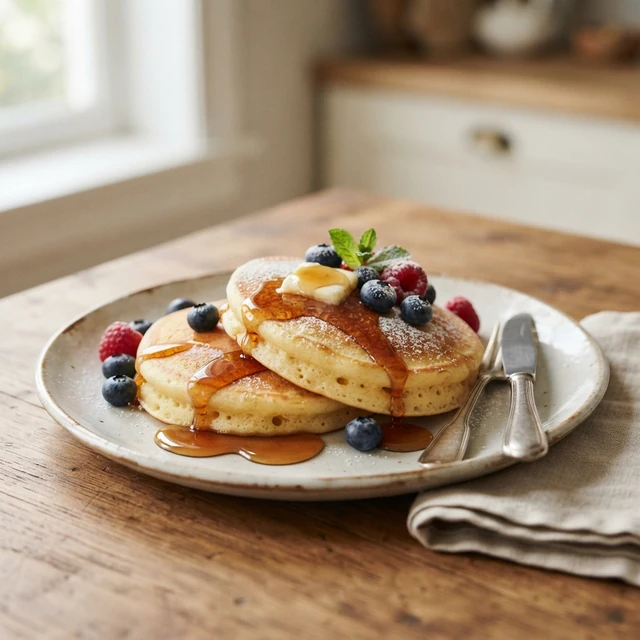 Pancakes (2 pieces) + Maple Syrup