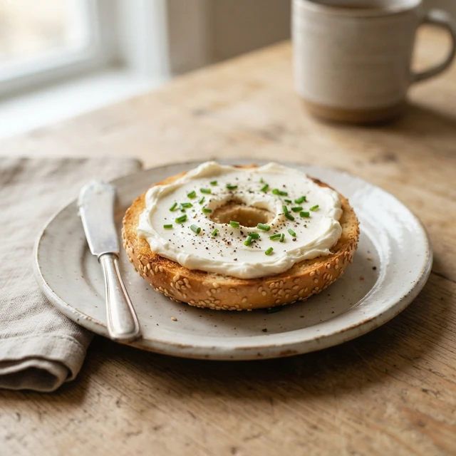 Bagel with Cream Cheese (1 piece)