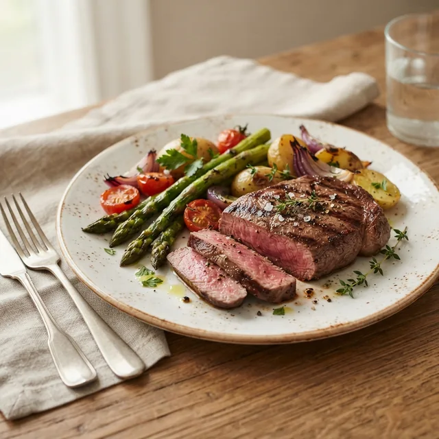 Steak with Vegetables (100g)