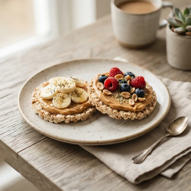 Rice Cakes with Peanut Butter (2)