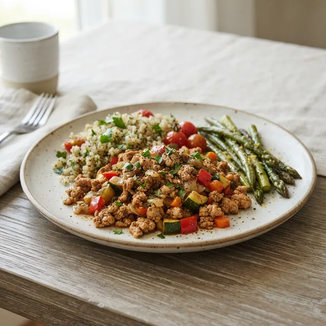 Ground turkey cooked (100g)