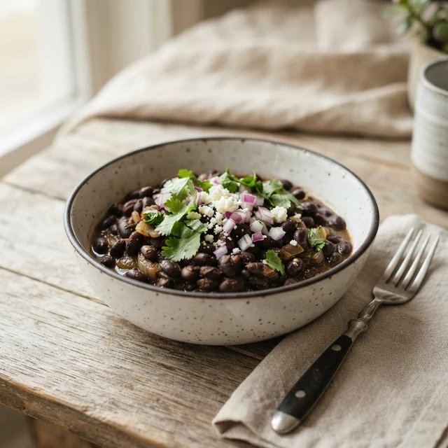 Black beans cooked (1/2 cup)