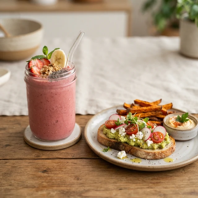 Strawberry banana smoothie (12 fl oz)