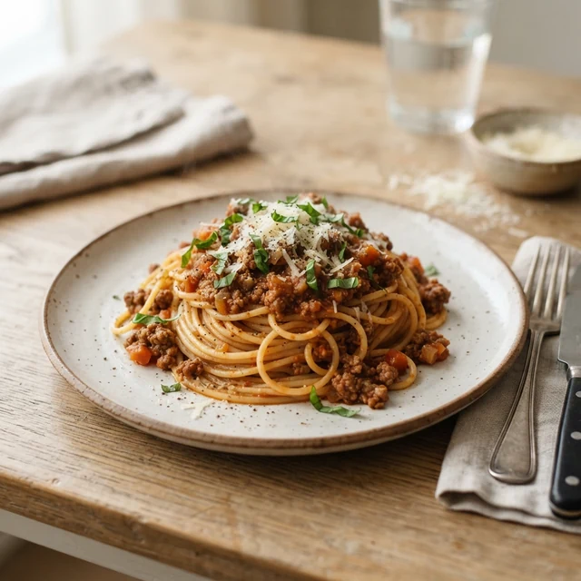 Spaghetti Bolognese (1 cup pasta + sauce)